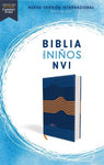 Biblia NVI 2022 para niños texto revisado Leathersoft azul confort print