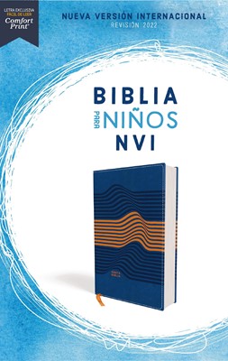 Biblia NVI 2022 para niños texto revisado Leathersoft azul confort print