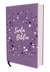 Biblia NVI 2022 para niños texto revisado leathersoft Lavanda confort print