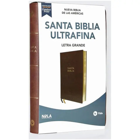 Biblia, nueva biblia de las Américas, ultrafina, café, imitación piel, tamaño manual 10p