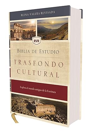 Biblia Reina Valera Revisada Estudio Transfondo Cultural, vino, imitación piel, con índice, tamaño grande 8 puntos