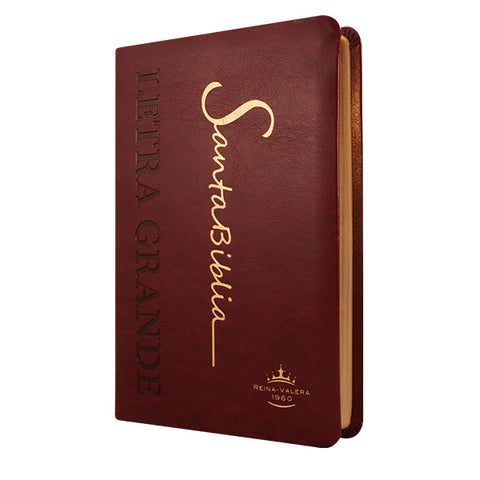 Biblia RVR60 mediana letra grande vino PE SemiPiel