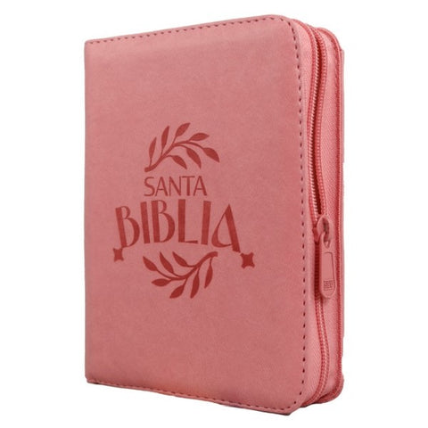 Biblia Reina Valera 1960 chica rosa con código QR (RVR026cZLMPJR)