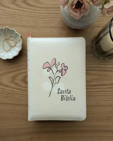 Biblia nueva traducción viviente, edicion compacta con filament beige