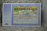Certificado bautismo en agua fondo marino
