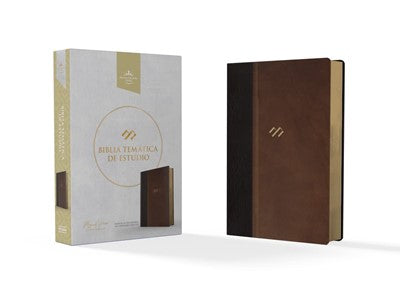 Biblia Reina Valera 60 temática de estudio Miguel Núñez sentipiel marrón oscuro marrón