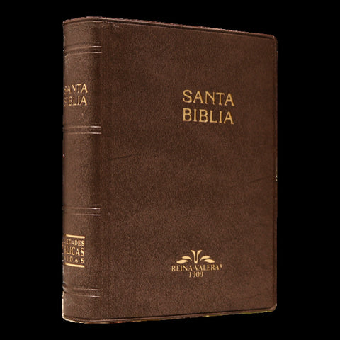 Biblia Reina Valera 1909 bolsillo vinil café  8P