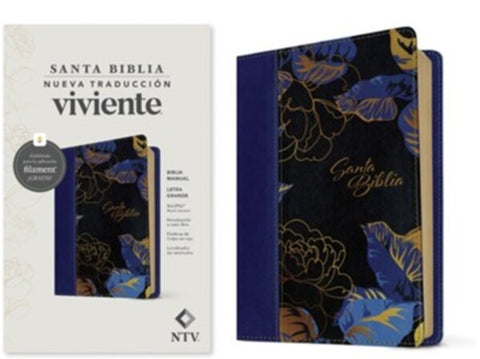 Biblia NTV manual con filament azul Letra grande 12p