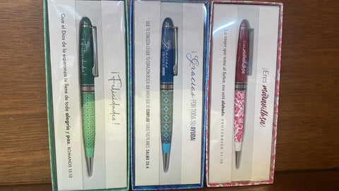 Bolígrafo de lujo en caja de regalo diferentes versículos