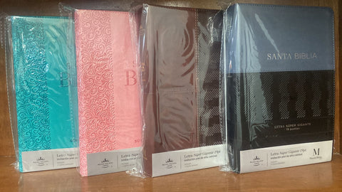 Biblia Reina Valera 60 Éfeso Geo diferentes colores imitación piel letra super gigante 19P PJR