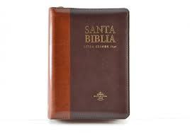 Biblia Reina Valera 60 chica negro marrón letra grande con cierre e índice11 P PJR