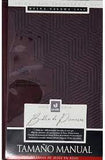 Biblia Reina Valera 60 de promesas manual letra grande, líneas marrón, Imitación piel, cierre 12 ptos.