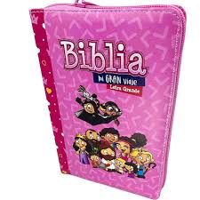 Biblia Reina Valera 60 mi gran viaje azul chica imitación piel con cierre 10P