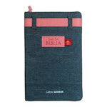 Biblia Reina Valera 60 manual jean cinturón rosa con cierre e índice 12.5P PJR