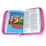 Biblia Reina Valera 60 mi gran viaje azul chica imitación piel con cierre 10P