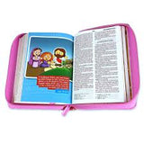 Biblia Reina Valera 60 mi gran viaje azul chica imitación piel con cierre 10P