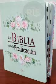 Biblia Reina Valera 60 de la predicación grande aqua flores con índice 12 P