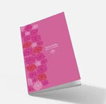 Biblia Reina Valera 60 de promesas tapa rústica letra grande manual floral fucsia 12 ptos.