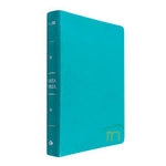 Biblia NVI aguamarina cuero italiano letra gigante 13P