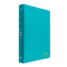 Biblia NVI aguamarina cuero italiano letra gigante 13P