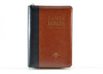 Biblia Reina Valera 60 chica letra super gigante marrón negro con índice y cierre 11 P PJR