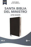 Biblia NBLA del ministro imitación piel negra
