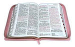 Biblia Reina Valera 60 clásica imitación piel bitono rosa azul con cierre e índice 12.5P PJR