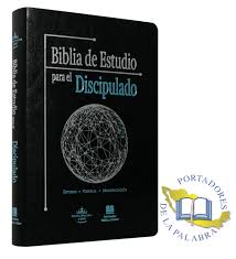 Biblia Reina Valera 60 de estudio discipulado imitación piel negra 12P
