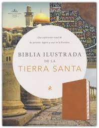Biblia Reina Valera 60 ilustrada de la Tierra Santa café imitación piel, letra grande con índice 9.5P