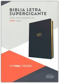 Biblia Reina Valera 60 imitación piel letra supergigante negra 17P