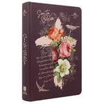 Biblia Reina Valera 60 mediana letra gigante tapa dura rosas 13P PJR