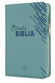 Biblia Reina Valera 60 mediana letra grande verde canto verde con cierre PJR