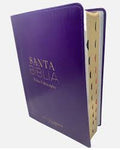 Biblia Reina Valera 60 Clásica super gigante lila imitación piel con índice 19P