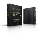 Biblia Reina Valera 77 de estudio Matthew Henry Leathersoft negro índice