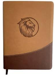 Biblia Reina Valera 60 letra grande beige café león e índice QR PJR