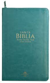 Biblia Reina Valera 60 Clásica turquesa imitación piel con cierre manual 12.5P PJR