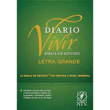 Biblia NTV de estudio del diario vivir manual sentipiel letra grande café café claro con índice