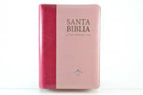 Biblia Reina Valera 60 chica letra grande rosa rosa con índice y cierre 11 P PJR
