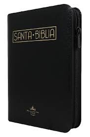 Biblia Reina Valera 60 chica negro canto  dorado con cierre PJR