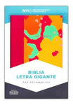 Biblia NVI letra gigante floral simil piel
