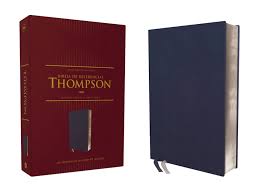 Biblia Thompson Reina Valera Revisada de referencia imitación piel azul con índice GR