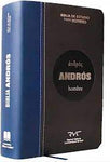 Biblia Reina Valera Contemporánea  de estudio Andros azul negro cierre e índice