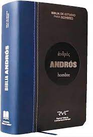 Biblia Reina Valera Contemporánea  de estudio Andros azul negro cierre e índice