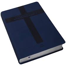 Biblia de estudio Reina Valera Contemporánea grande letra mediana imitación piel azul oscuro
