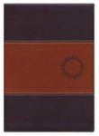 Biblia NTV de estudio del diario vivir manual sentipiel letra grande café café claro con índice