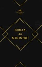 Biblia Reina Valera 60 del ministro ampliada negro piel fabricada letra grande 12P