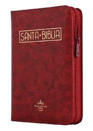 Biblia Reina Valera 60 chica vino tinto índice QR con cierre e índice