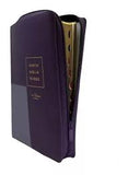 Biblia Reina Valera 60 imitación piel angular lila lila letra super gigante cierre e índice 19P PJR