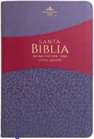 Biblia Reina Valera 60 clásica manual bitono lila morado imitación piel 12.5P PJR