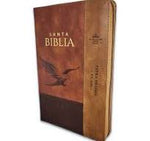 Biblia Reina Valera 60 manual inspiración águila café imitación piel con cierre e índice 12.5P